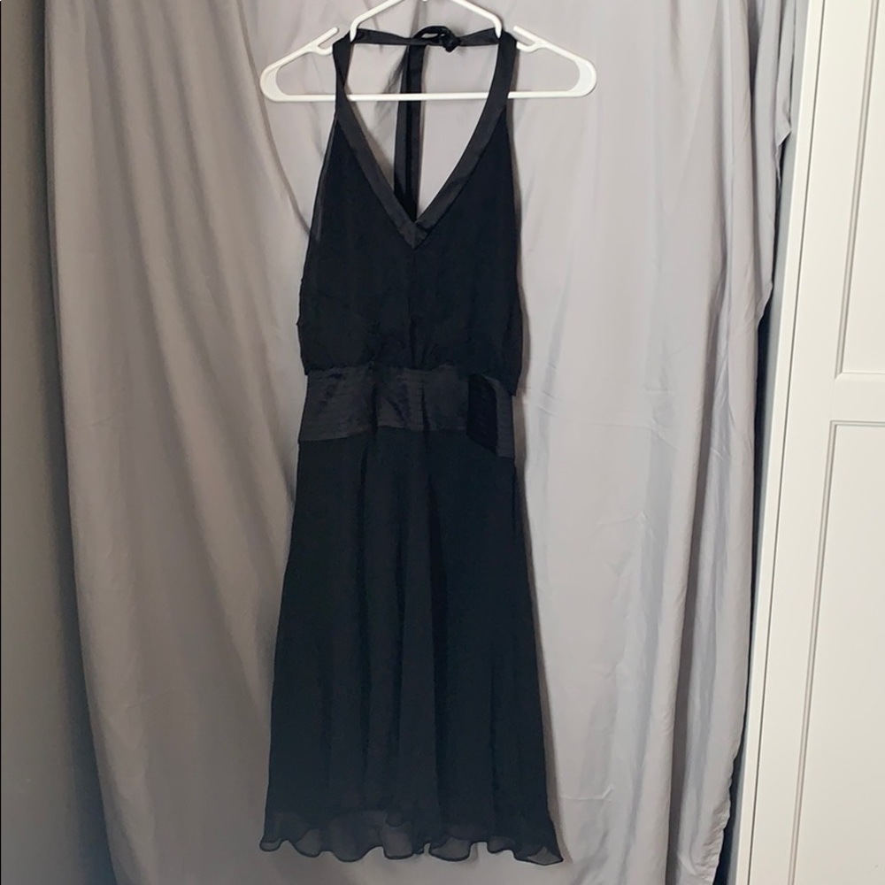 Black halter neck cocktail dress size 8